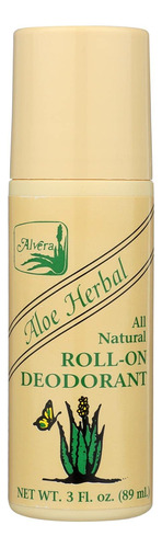 Alvera Desodorante Roll-on All Natural, Aloe Herbal, 3 Onzas
