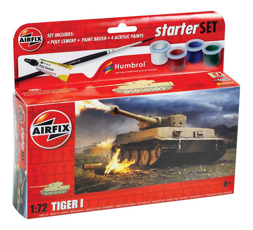 Tiger I Tank 1/72 - Gift Set - Airfix Maqueta P Armar