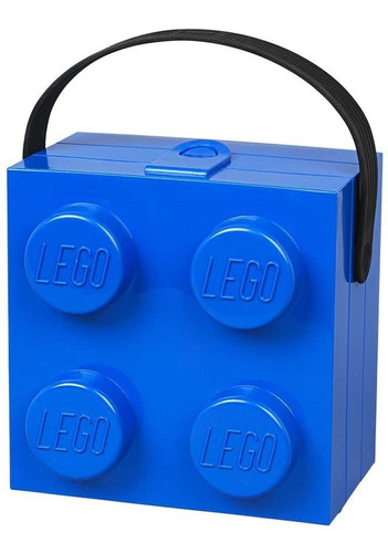 Lego Lonchera Con Asas Niño Lunch Box Almuerzo Alimentos Color Azul