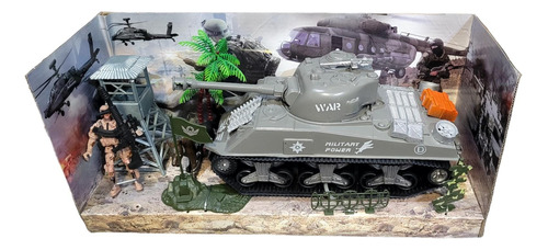 Set Militar Tanque Guerrillero Y Accesorios Casa Valente