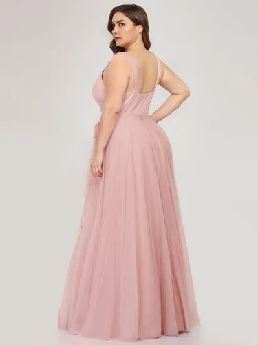 Vestido Largo Fiesta Rosa Palo Damas Honor Boda Talla Extra Vestido Largo Fiesta Rosa Palo Damas Honor Boda Talla Extra