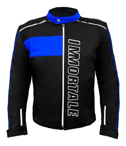 Chamarra Para Moto Immortale Block Azul/ Negro