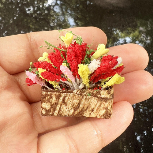 Mini Maceta Con Forma De Ramo De Flores Diminuto Para