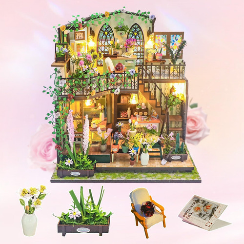 Kit Casa Muñecas En Miniatura Para Bricolaje,doble Capa Casa