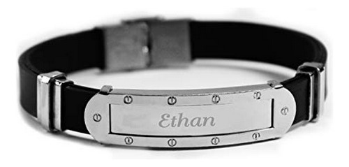 Zacria Nombre Ra Ethan - Personalizado Mens Del Tono De Plat