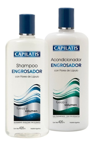 Shampoo + Enjuague Capilatis Engrosador Para Cabellos Finos