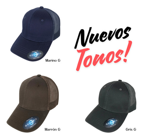 Gorra Algodón Malla Trucker Bordar 25 Pzs Color A Elegir