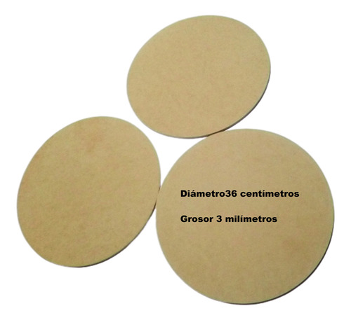 Circulos De Mdf 36 Cm De Diámetro 50 Piezas