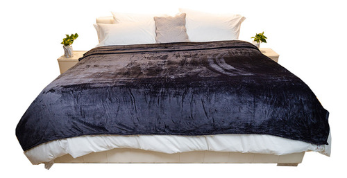 Cobertor Colcha Tamaño Queen Size Ultra Suave Cómoda Y Calida Color Gris Oscuro