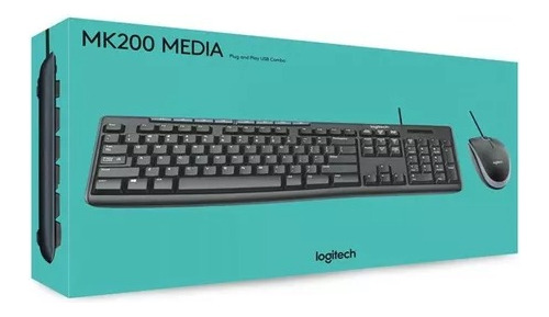 Imagen 1 de 2 de Logitech Mk200 Media Combo Teclado Y Mouse Alambrico