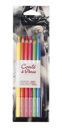 Kit De Lápis Conté A Paris Pastel 6 Cores 50114