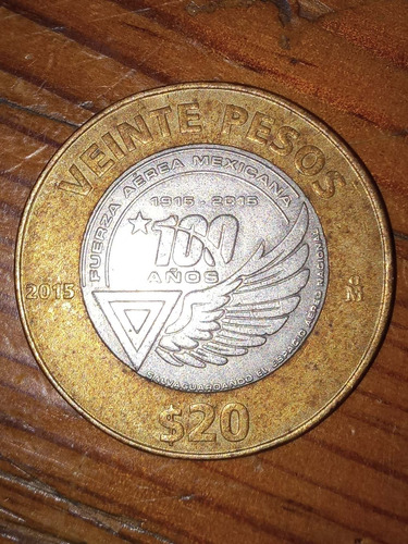 Moneda Conmemorativa Fuerza Aérea Mexicana 100 Años