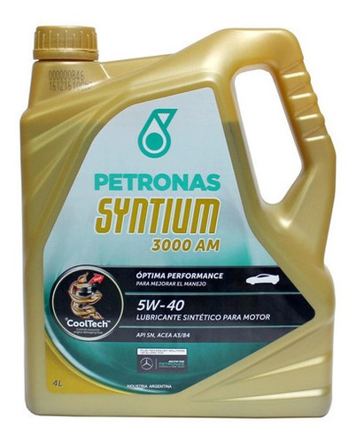 Imagen 1 de 2 de Aceite Sintético Petronas Syntium 3000 Am 5w40 X 4 Litros