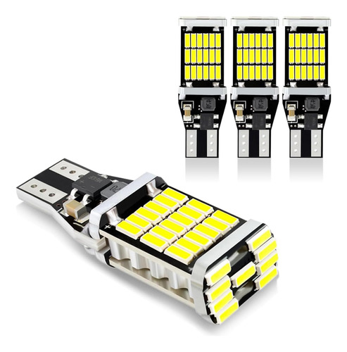 4 Pcs Luces De Marcha Atrás Led, T15 4014 45smd Bombil...