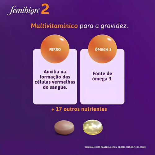 Femibion Multivitamínico 2 Gravidez 56 Cápsulas/comprimidos Sem Sabor