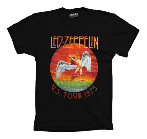Remera Led Zeppelin Us Tour 1975 Retro Tour Vintage