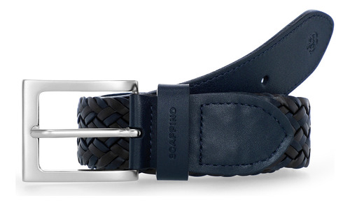 Cinturón Casual Scappino Trenzado Hombre Color Marino Talla 34