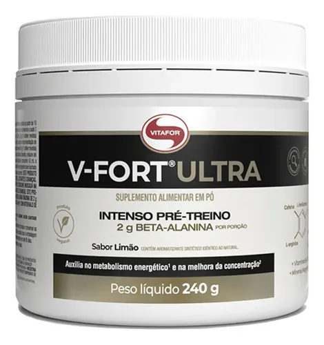 Pré-treino V-fort Ultra Vitafor 240g Limão