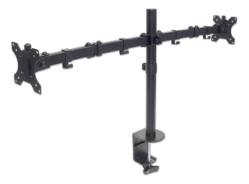 Soporte De Mesa Manhattan Para 2 Monitores 13'' A 32'' 16kg Negro