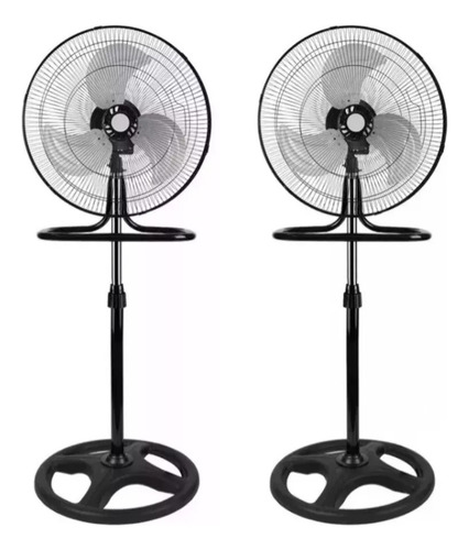 2p Ventilador 18 PuLG Pedestal Piso Pared 3 En 1 Aspas