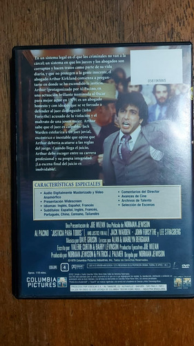 Justicia Para Todos (1979) Dvd Original
