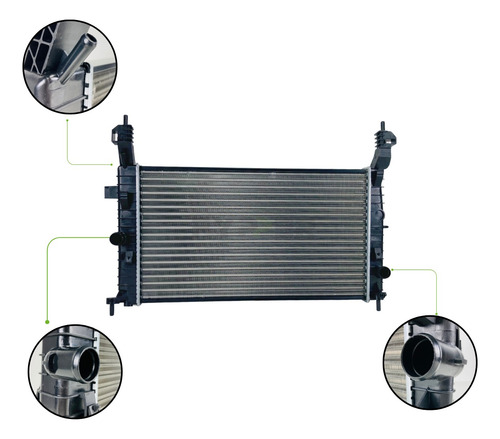 Radiador Meriva 1.4 1.8 2003 2004 2005 2006 2007 2008 2009