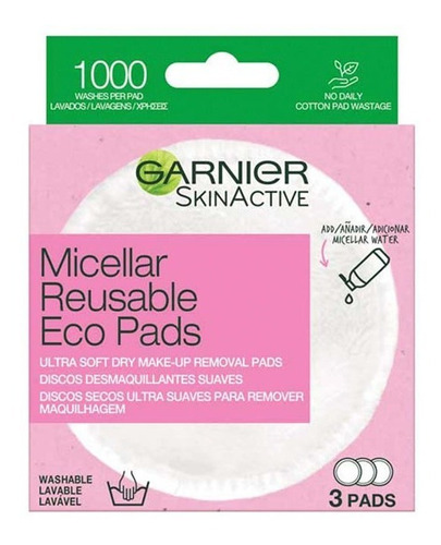 Pads Skin Active Micellar Reusable Garnier Eco 3 Uni