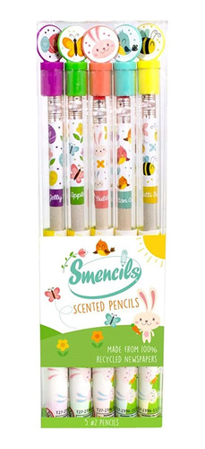 Scentco Spring Smencils - Lote De 5 Lápices Aromáticos Hb# 2