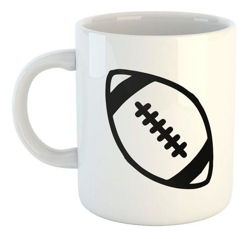 Taza De Ceramica Pelota De Rugby Deporte Vector