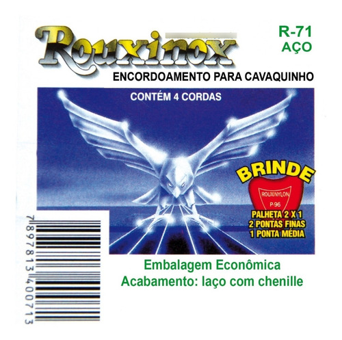 Encordoamento Cavaco Inox Cavaquinho Chenille Rouxinol R71