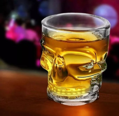 5 Copas Tequileras  Whisky Cabeza De Craneo 