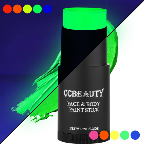Ccbeauty Aceite Pintura Corporal Verde Neon Halloween Kit Uv
