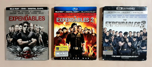 The Expendables 1 + 2 + 3 - Blu-ray + Dvd + 4k Original