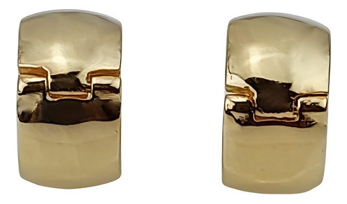 Brinco Argola Liso Em Ouro 18k
