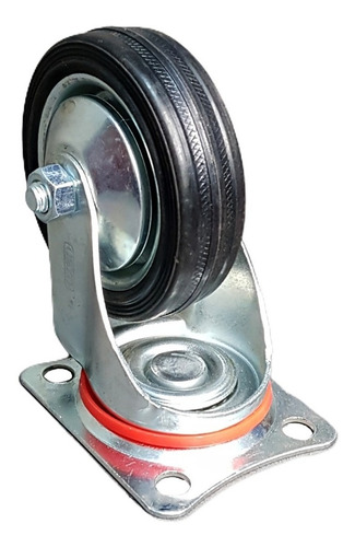 Rueda Giratorias De Goma 75mm S/ Freno C/rodam. Cap 200kg
