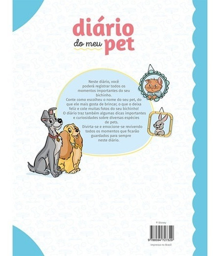 Imagem 5 de 5 de Diário Do Meu Pet Disney Baby Capa Dura Veterinário Cão Gato