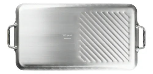 Parrilla Doble Quemador Con Grill Vasconia De Aluminio Gris