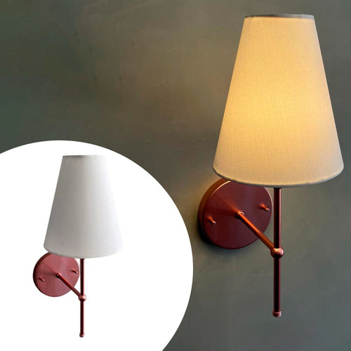 Arandela De Parade Aluminio Cupula Cone Tecido E27 Bivolt Cor Rose gold cup 05 branco 110V/220V