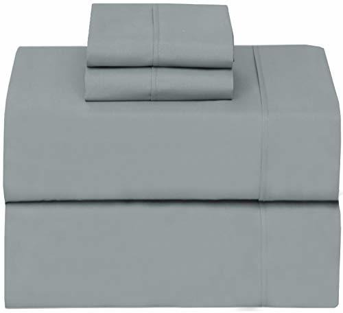 Sábanas Y Fundas - Ruvanti 4 Pcs Queen Size Grey Bed Sheets,