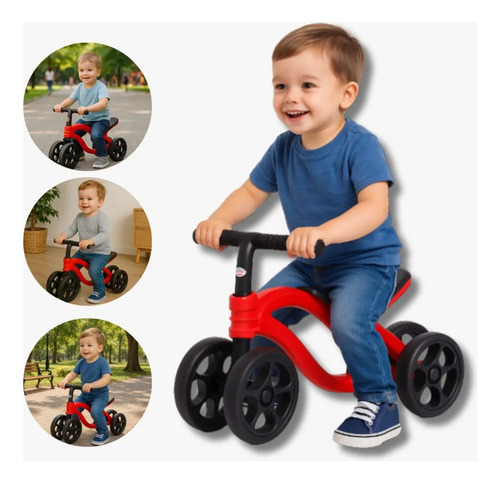Bicicleta De Equilíbrio Infantil Futurista Sem Pedal 4 Rodas