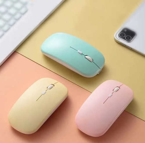 Kit Teclado E Mouse Sem Fio Bluetooth Recarregavel -colorido Aleatorio Aleatorio