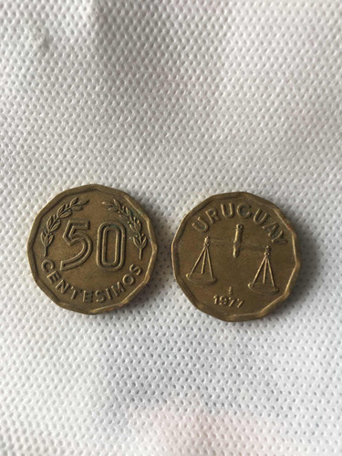 Lote De 7 Monedas De 50 Centésimos De 1977