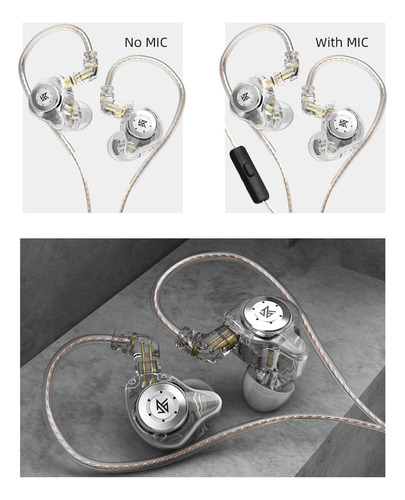 Monitor De Auriculares Kz Earbuds Dynamic Bass Edx Stage Pro