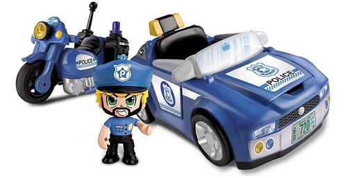 Pinypon Action Auto Y Moto Policia + Figura