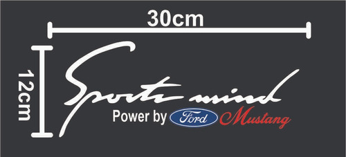 Sticker Calcomanía Para Auto Sport Mind Ford Mustang