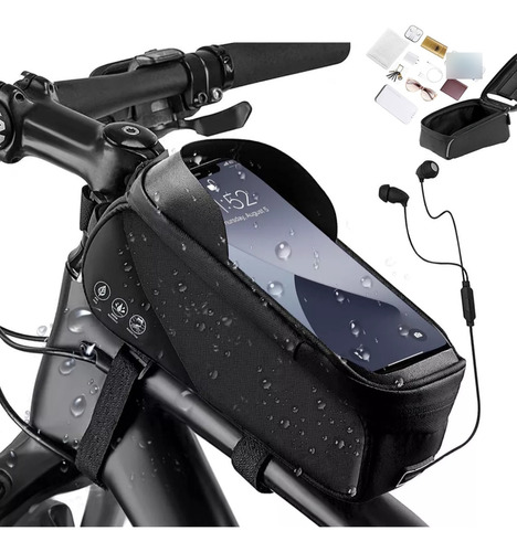 Bicicleta Bolsa De Celular Impermeable Pantalla Táctil 6.8in