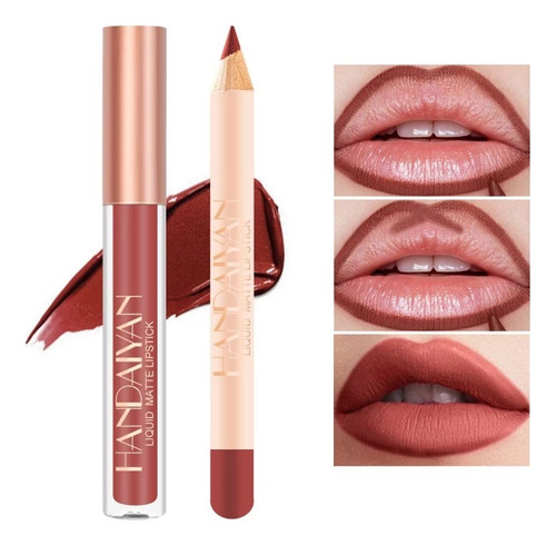 Batom Matte Gloss Set À Prova D'água De Longa Duração