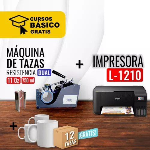 Máquina Sublimación Tazas 2 En 1 + Impresora L3210 Epson