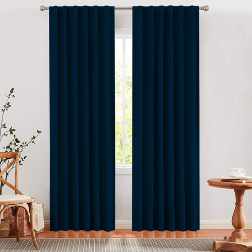 Juego De Cortinas Ventanal Blackout 140x220 Presilla Ocultas