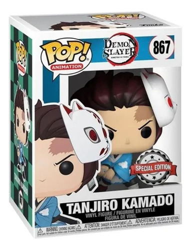 Funko Pop! Ds - Tanjiro Con Mascara #867 Caja Dañada